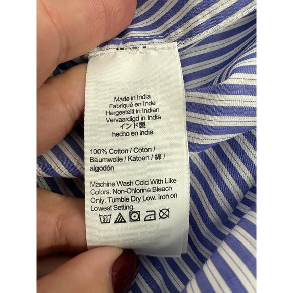 J. Crew Puff-sleeve button-front shirt in stripe - Picture 7 of 7